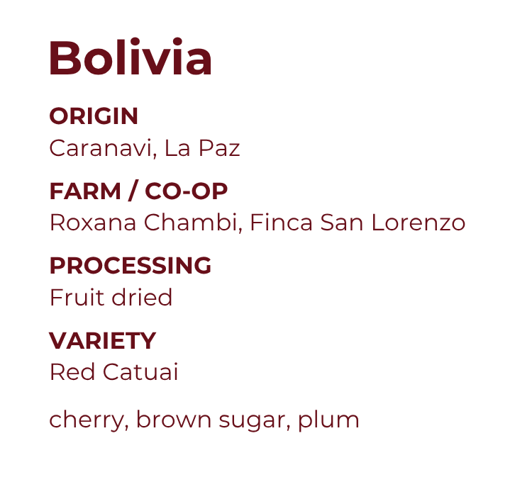 Finca San Lorenzo, Caranavi, Bolivia (women owned microlot)
